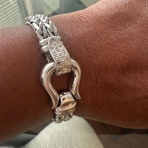 Vintage Sterling Silver Double Wheat Chain Bracelet